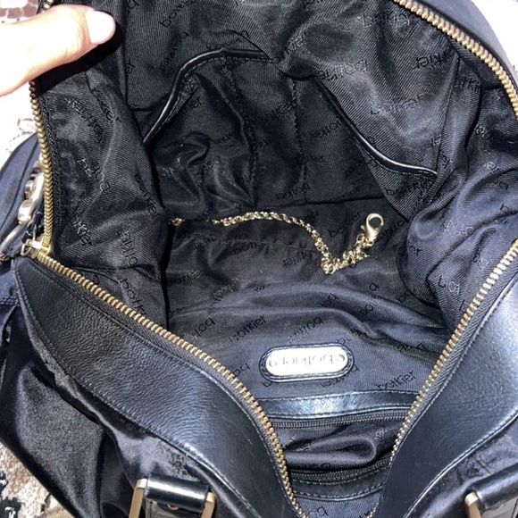 Botkier Black Nylon Shoulder Duffle Bag w/ Leather Detail - Picture 9 of 10